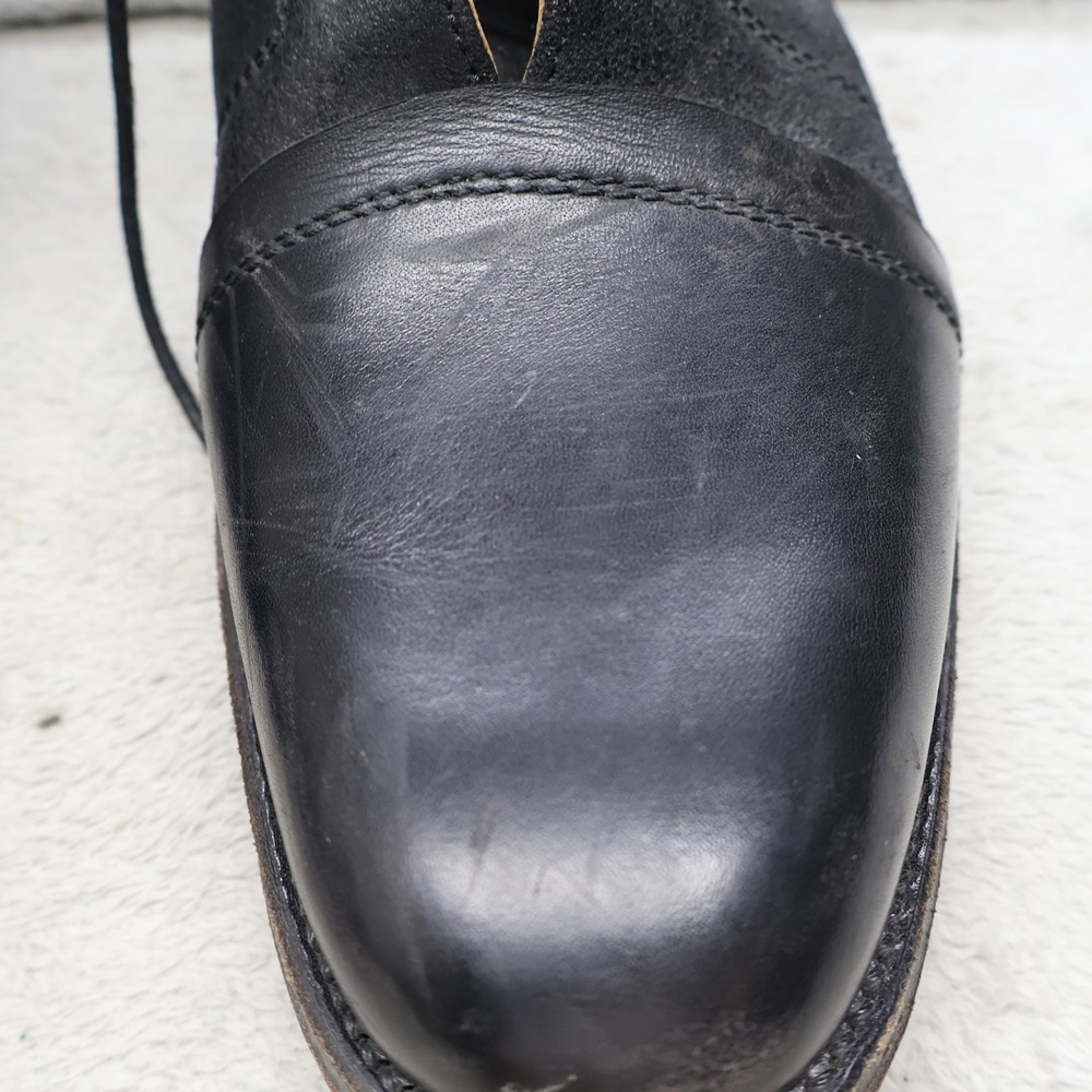 Grenson Mens 11 Boots Black Dress Shoes Leather Cap Toe Lace Up Classic 5085 01 - Picture 15 of 16